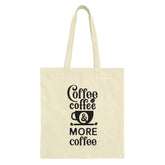 Coffee Lover Tote Bag, Coffee Addict Gift, Coffee Cup Art Tote, Everyday Tote, Shopping Bag, Reusable Grocery Bag - Tawshia